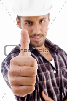 close up of thumbs up