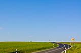 Country road and big blue sky