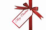 Holiday Gift Tag and Bow With Message