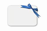 Bow on a White Blank Gift Card