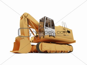 Steam shovel bulldozer