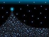 christmas light in blue tree design, vector Illustration