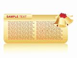 sample text with bell, christmas background