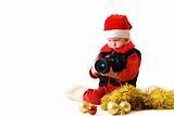 small Santa with camera