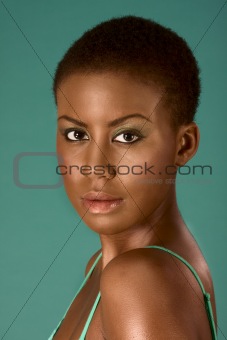 Beauty portrait of young African American woman 