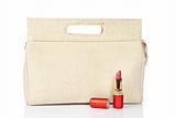 Lipstick and handbag