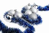 Silver and blue Xmas decoration