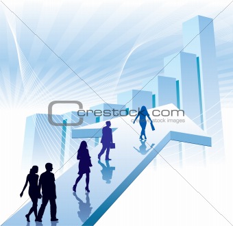 Businesspeople in a hurry