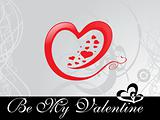 abstract vector background with valentine ornament, design21