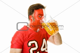 Beer Guzzling Sports Fan