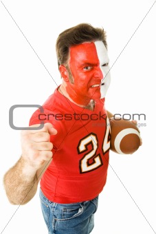 Painted Sports Fan Aggressive