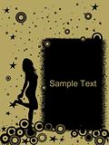 sample text frame with girl