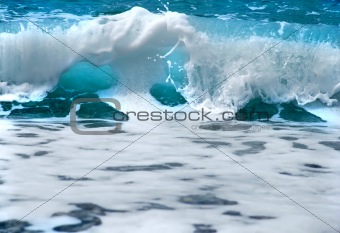 Blue sea  wave