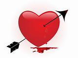 bleeding heart pierced by an arrow
