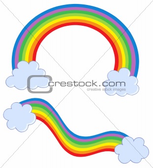 Rainbows with clouds