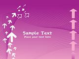 purple background with waves and arrows