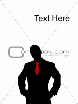 standing businessman looking at camera