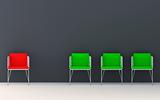 Chairs 3d rendering