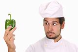 chef and green pepper