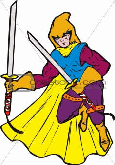 Superhero with sword