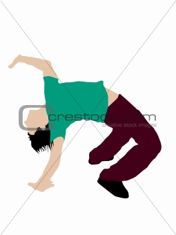 man doing gymnastics