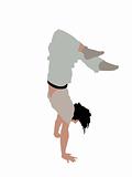 young man doing handstand