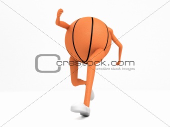 basket ball with hands and legs 