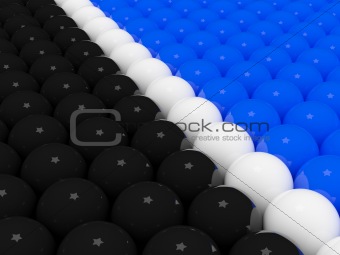 Two groups of 3d balls
