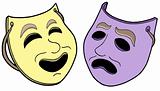 Pair of theatre masks