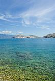 Adriatic sea beach on island Krk
