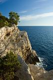 Cliffs on Adriatic sea island