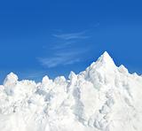 Mountain of snow