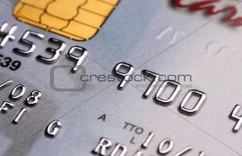 detail of credit card