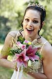 excited bride