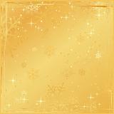 Golden snowflake grunge background