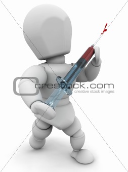 Person with syringe