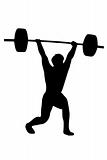 Male weightlifter silhouette