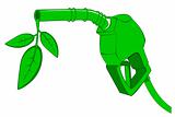 Green gas pump nozzle