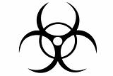 Biohazard symbol tribal tattoo