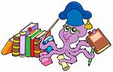 Octopus teacher with books