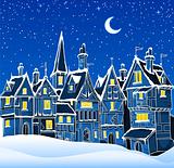 night winter town