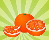 Orange sections illustration