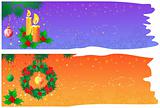 Christmas banners with space for your text. 