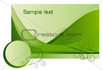 flower pattern on an abstract green background