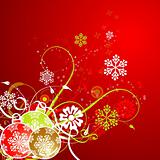 Christmas floral background, vector