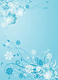 Christmas floral background, vector