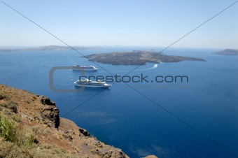 View over the Caldera, Santorini Greece