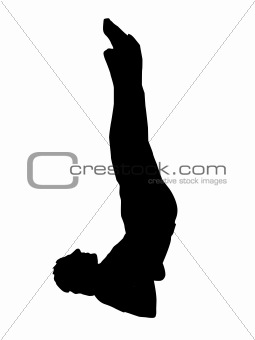 young man practicing yoga