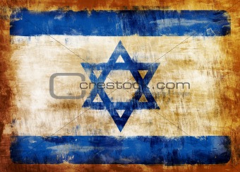 Israel old painted flag
