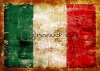 ITALY old painted flag